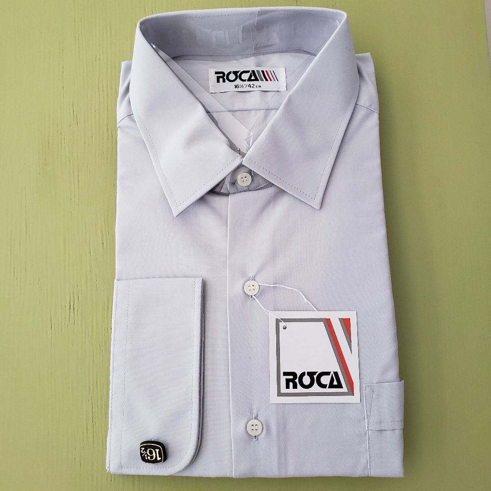 Roca Mens Light Grey Dress Shirt
